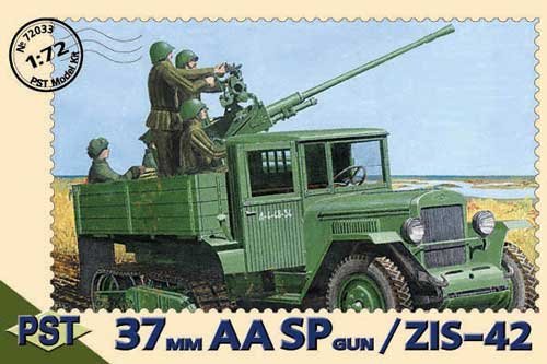 Go to product PST 72033 - 1:72 61-K 37 mm AA SPG on base of ZIS-42 Half-truck