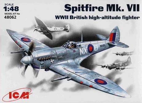 Go to product ICM 48062 - 1:48 Spitfire Mk.VII, WWII British Fighter