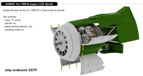 Go to product EDUARD 632063 - 1:32 Fw 190F-8 engine