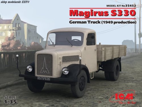 Go to product ICM 35452 - 1:35 Magirus S330 German Truck (1949 production)