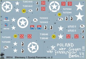 TORO MODEL 35D14 - 1:35 Polish Sherman tanks 1st Armoured Division NWE 44-45 vol.2