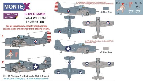 Go to product MONTEX K32278 - 1:32 F4F-4 Wildcat