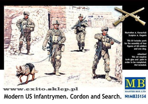 Go to product MASTER BOX 35154 - 1:35 Modern US infantrymen - Cordon and Search
