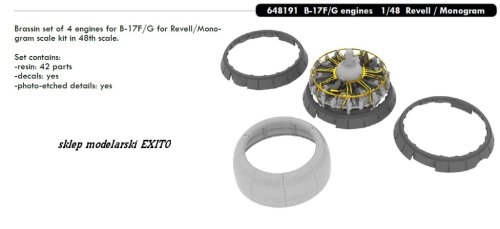 Go to product EDUARD 648191 - 1:48 B-17F/G engines