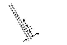 PLASTRUCT 90671 - Styrene ladder 2.0 mm x 4.0 mm x 75 mm (1:200)