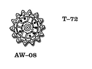 Friulmodel AW-08 - 1:35 T-72 metal sprocket wheels