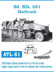 Friulmodel ATL-061 - 1:35 Sd.Kfz.251 Halftrack final pattern metal tracks