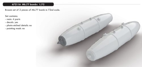 Go to product EDUARD 672116 - 1:72 Mk.77 bombs