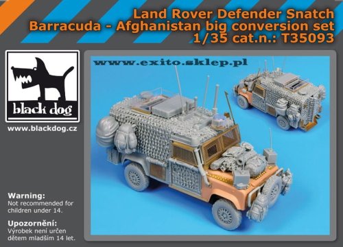 Go to product BLACK DOG T35093 - 1:35 Land Rover Defender Snatch Barracuda - Afghanistan big conversion set