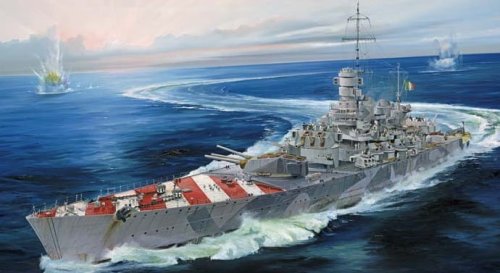 Go to product TRUMPETER 05777 - 1:700 Italian Navy Battleship RN Roma 1943
