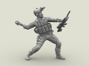 LEGEND LF3D024 - 1:35 US NAVY SEAL 4 (throw of M18/SCAR Mk20 Sniper)