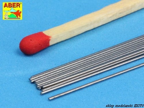 Go to product ABER SR05 - Steel round rods 0,5 mm length 250 mm x 12 pcs.