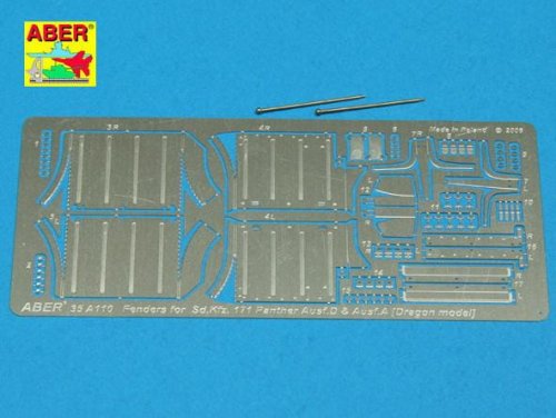 Go to product ABER 35A110 - 1:35 Front fenders for Panther Ausf.A/D