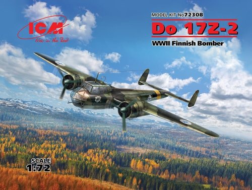 Go to product ICM 72308 - 1:72 Dornier Do 17Z-2 WWII Finnish Bomber
