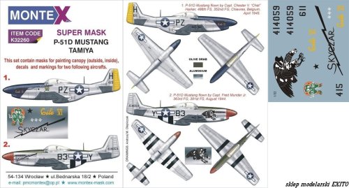 Go to product MONTEX K32260 - 1:32 P-51D Mustang