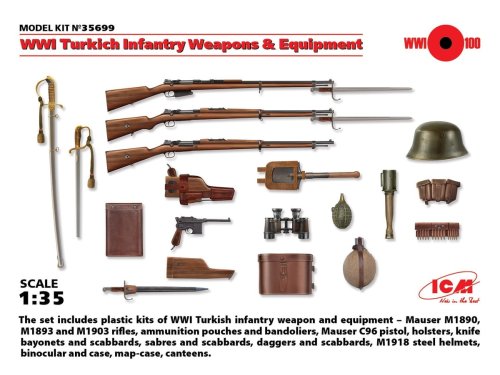 Go to product ICM 35699 - 1:35 WWI Turkich Infantry Weapons & Equipment