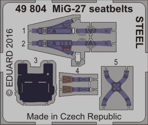 EDUARD 49804 - 1:48 MiG-27 seatbelts - Steel