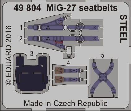 Go to product EDUARD 49804 - 1:48 MiG-27 seatbelts - Steel
