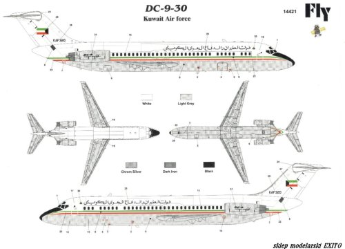 Go to product FLY 14421 - 1:144 DC 9-30 Kuwait Air force