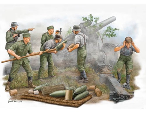 Go to product TRUMPETER 00425 - 1:35 German Field Howitzer Gun Crew (on firing)