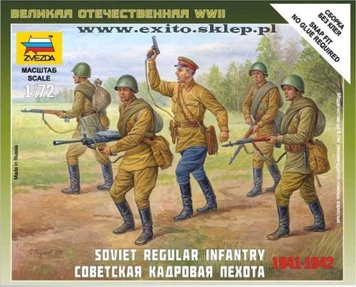 Go to product ZVEZDA 6179 - 1:72 Soviet Regular Infantry 1941-1942