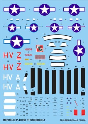Go to product TECHMOD 72103 - 1:72 P-47 D/M Thunderbolt