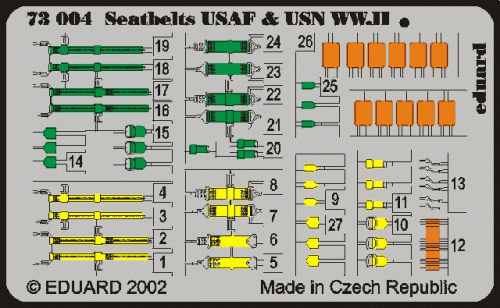 Go to product EDUARD 73004 - 1:72 Seatbelts USAF & USN WWII