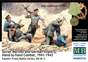 MASTER BOX 35152 - 1:35 Soviet Marines and German Infantry, Hand-to-hand Combat 1941-1942. Eastern Front Battle Series, Kit No. 2