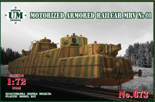 Go to product UNIMODELS UM-MT 673 - 1:72 Motorized Armored Railcar MBV N01