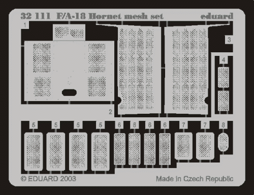 Go to product EDUARD 32111 - 1:32 F-18 mesh set