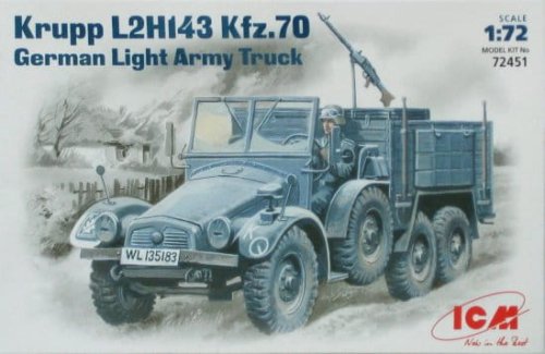 Go to product ICM 72451 - 1:72 Krupp L2H143 Kfz.70, German Light Army Truck