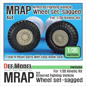 DEF MODEL DW35064 - 1:35 MRAP Sagged Wheel set