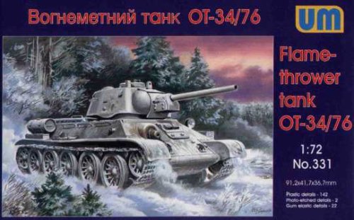Go to product UNIMODELS 331 - 1:72 Flame-Throwing Tank OT-34 ( T-34/76)