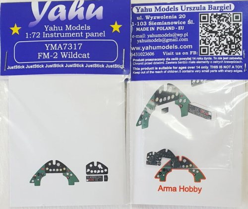 Go to product YAHU YMA7317 - 1:72 FM-2 Wildcat - Instrument Panel