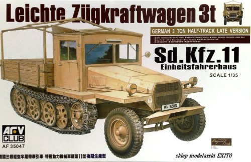 Go to product AFV CLUB 35047 - 1:35 Sd.Kfz. 11 Late with Wood Cab