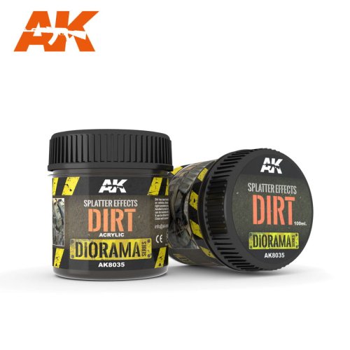 Go to product AK INTERACTIVE 8035 - Splatter Effects Dirt 100 ml - Diorama Series