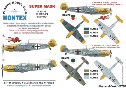 Go to product MONTEX K32185 - 1:32 Messerschmitt Bf 109E-1/4