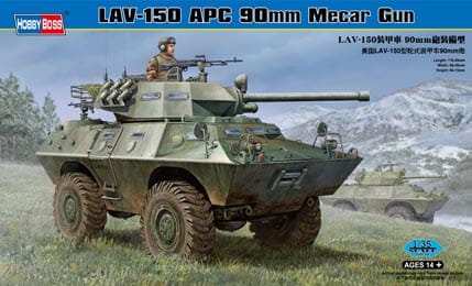 Go to product HOBBY BOSS 82421 - 1:35 LAV-150 APC 90mm Mecar gun