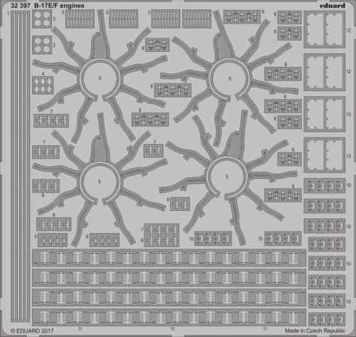 Go to product EDUARD 32397 - 1:32 B-17E/F engines