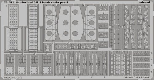 Go to product EDUARD 72551 - 1:72 Sunderland Mk.I bomb racks