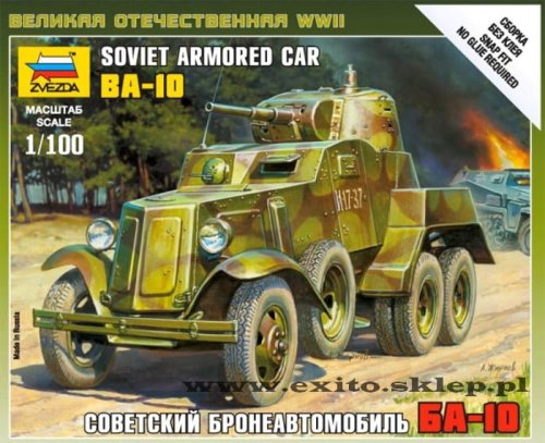 Go to product ZVEZDA 6149 - 1:100 Soviet Armored Car BA-10