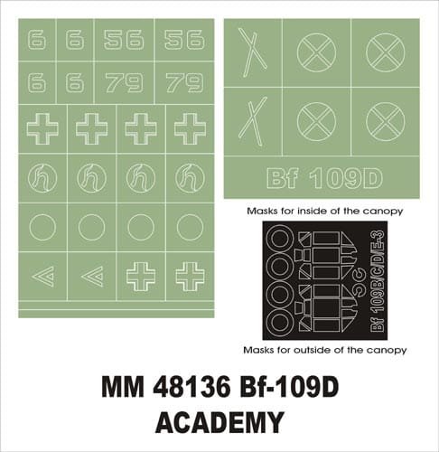 Go to product MONTEX MM48136 - 1:48 Messerchmitt Bf-109 D