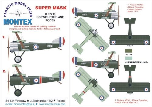 Go to product MONTEX K32210 - 1:32 Sopwith Triplane