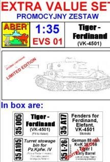 Go to product ABER EVS01 - 1:35 Tiger Ferdinand (VK-4501) - Extra Value Set