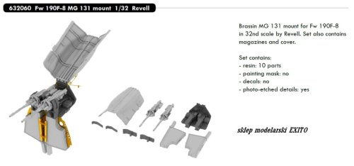 Go to product EDUARD 632060 - 1:32 Fw 190F-8 MG 131 mount