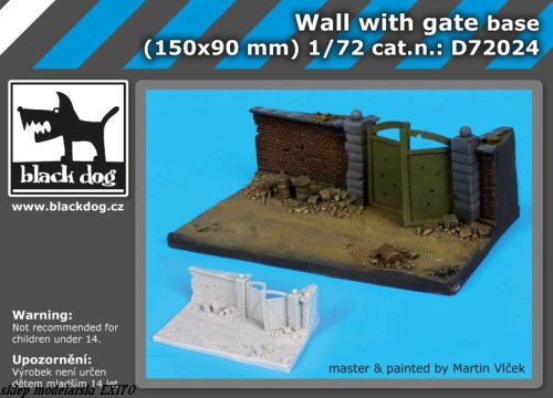 Go to product BLACK DOG D72024 - 1:72 Wall with gate base (150 x 90 mm)