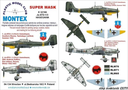 Go to product MONTEX K32166 - 1:32 Ju-87 D-1/3