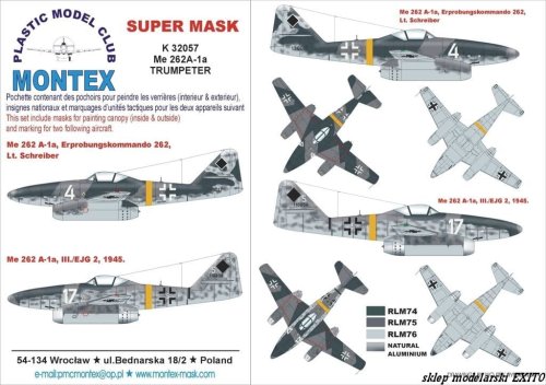 Go to product MONTEX K32057 - 1:32 Me-262 A-1a