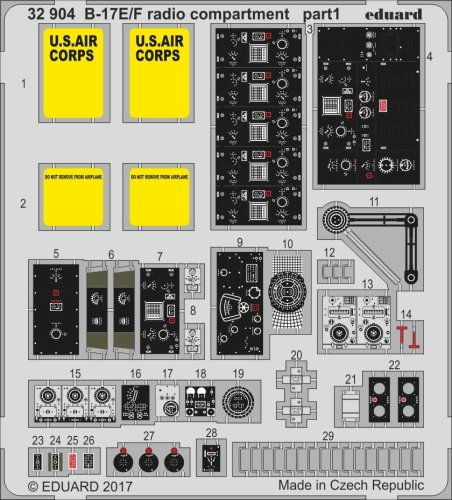 Go to product EDUARD 32904 - 1:32 B-17E/F radio compartment