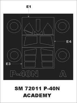 Go to product MONTEX SM72011 - 1:72 Curtiss P-40 N